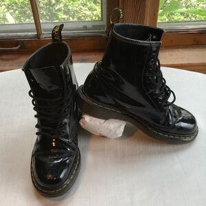 Patent Leather 1460 Boots